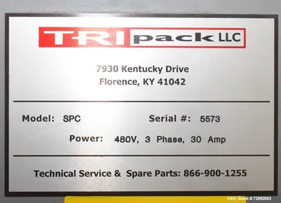 Used TRI-PACK SPC Cappers Illinois US | Aaron Equipment #86996