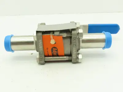 PBM SPH-C5B-A-A035 Stainless 316 Sanitary 3Pc Ball Valve 1/2" Butt Weld 900PSI