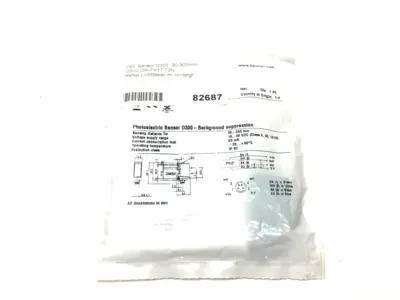 NEW BAUMER LIGHT BARRIER/DIFFUSE PHOTOELECTRIC SENSOR BACKGROUND SUPPRESSION