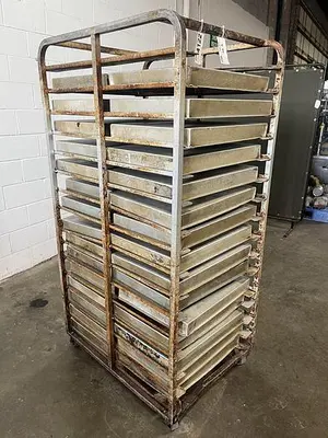 Roll-In Double Oven Rack with Pans