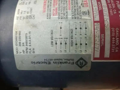 Franklin Electric Model 1313460106, Coker Pump & Equipment T37G51-1/4-AB-3.25