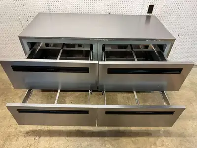 Used Delfield Used 64" Delfield UCD4064N 4 -drawer Undercounter/Worktop Refrigerator 115V Worktop Refrigerators Illinois US | Falcon Restaurant Supply #1374415