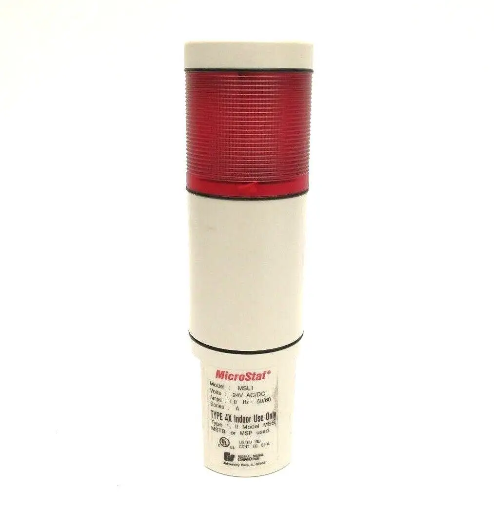 USED MICROSTAT SER. A RED STATUS INDICATOR STACK LIGHT 24V AC/DC 1A