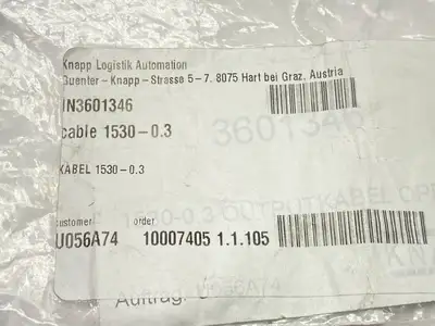 New | in-Stock Knapp Output Cable 1530-0.3 Cable & Wire Michigan US | Maverick Industrial Sales #1400692
