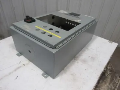 Hoffman 30x20x10" Electrical Enclosure Back Plate And Mounted Components