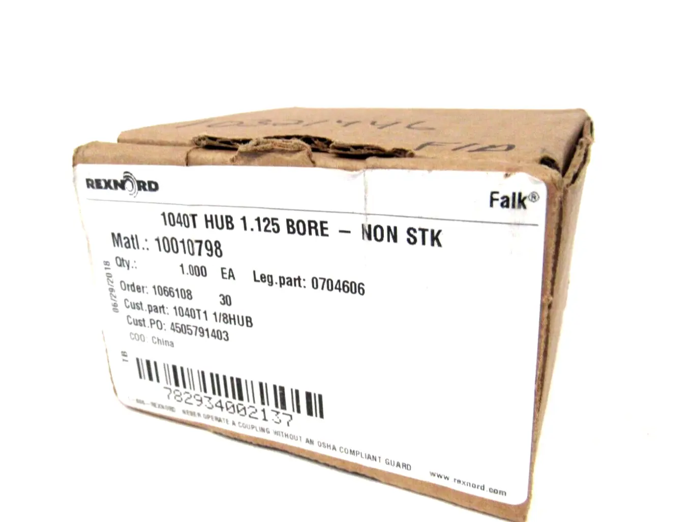 NEW REXNORD 0704606 1040T HUB 1.125 BORE