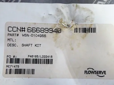 Flowserve 66689940 Motor Shaft WSN-0104955 22-7/8" Long 0.22" x 0.11" Keyway New