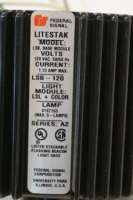 NEW FEDERAL SIGNAL LSB-120 STACK LIGHT BASE LSB120