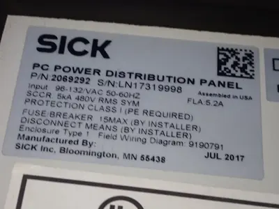 Used SICK 2089292 Electrical Panels Ohio US | HGR 24 #805570