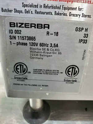 Bizerba GSPH 2018 Meat Deli Slicer Refurbished Working!