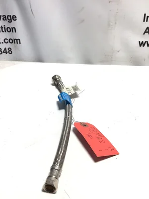 WATTS lot of 4 12″Braided Stainless Hose Toilet Connector 3/8″x7/8″