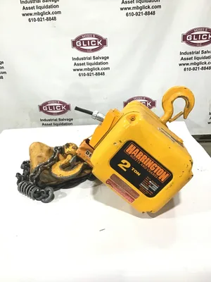 Harrington 2 Ton Electric Chain Hoist 15/5 FT/Min w/ 3 Phase Induction Motor