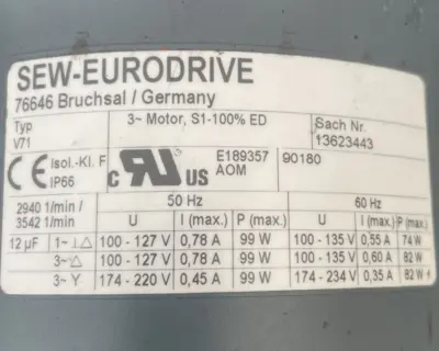 Used SEW-EURODRIVE SA37 DRS71S4 Misc Industrial Equipment California US | Davliegogo LLC #1729215