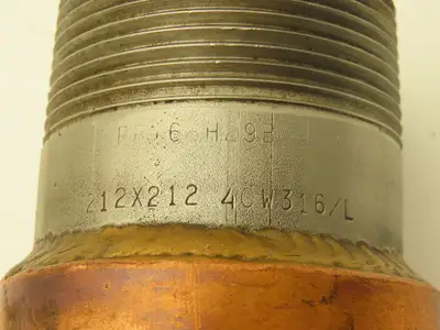 24" Braided Copper Bronze Flex Hose 2-1/2" NPT Stainless Ends  40W316L
