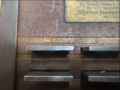 USED ELISTROM/DEARBORN 35-PIECE GAGE BLOCK SET