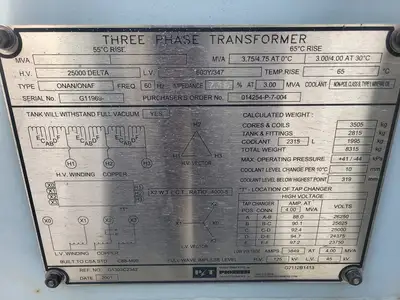 USED 2001 PIONEER TRANSFORMERS G2112B1413