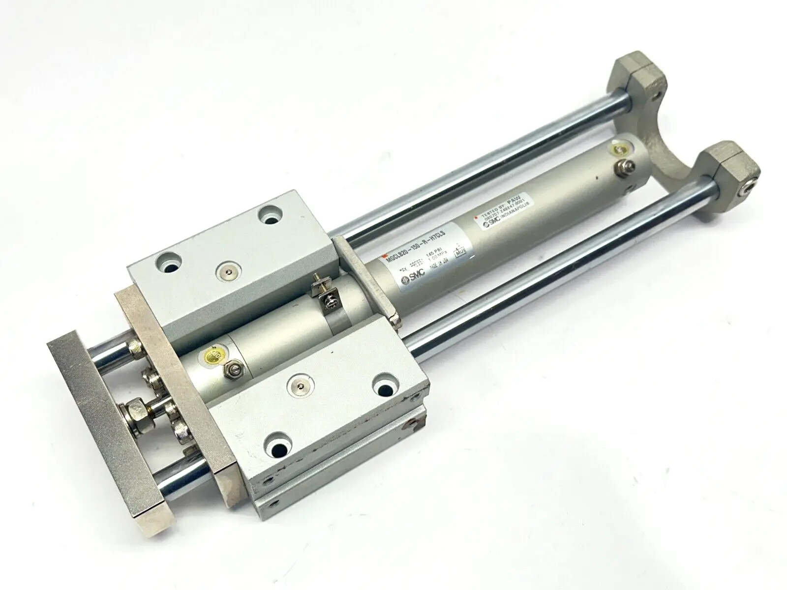 MGCLB20-150-R-H7CLS | SMC  Guided Pneumatic Cylinder 20mm Bore 150mm Stroke - Used