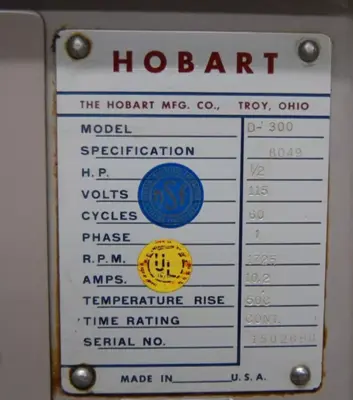 USED Hobart D-300