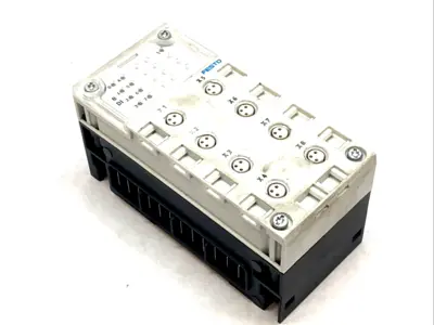 USED FESTO CONNECTION BLOCK MANIFOLD 8X M8 PORTS 195706
