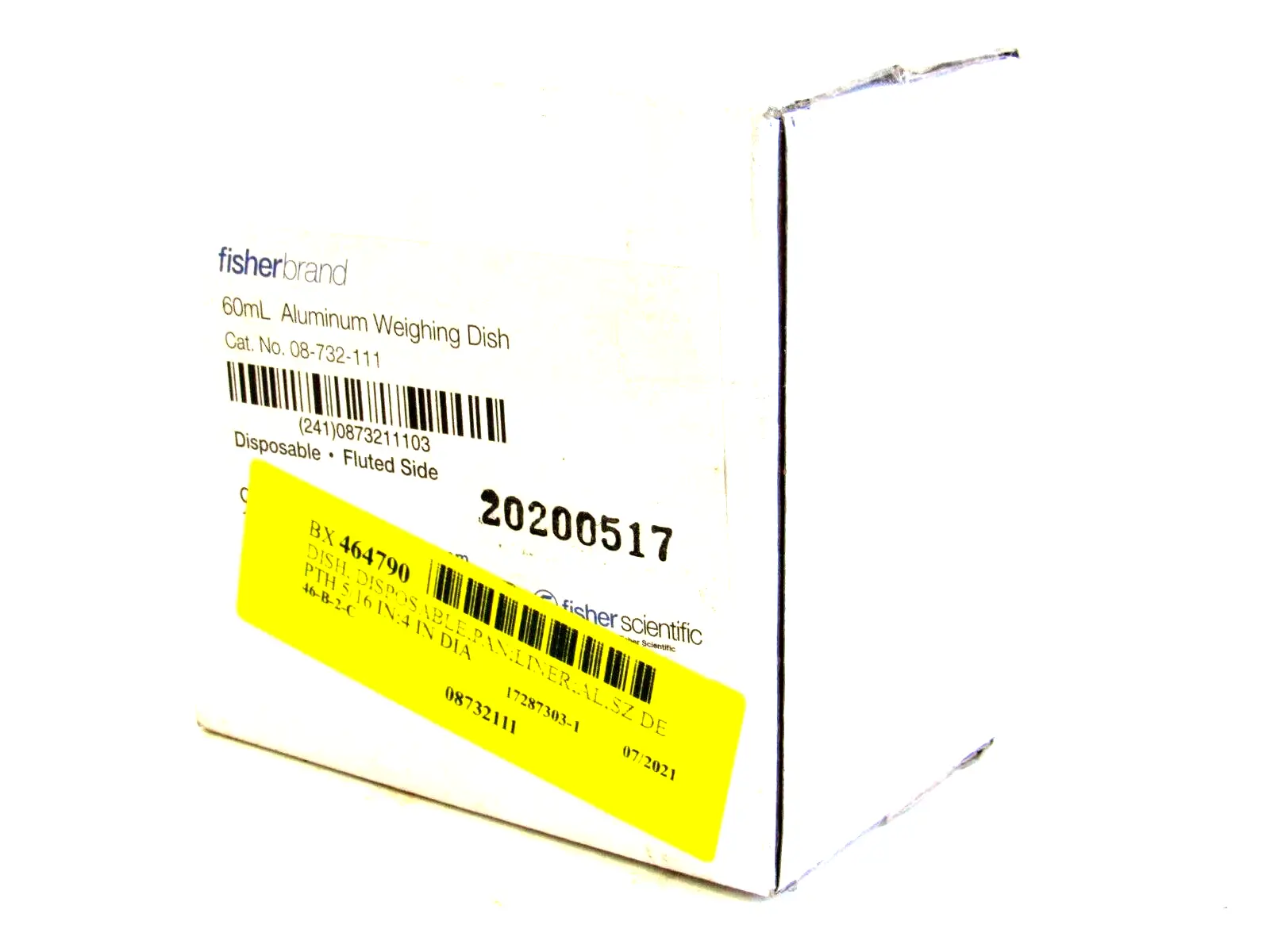 NEW FISHER BRAND 08-732-111 ALUMINUM WEIGHING DISH 60ML 08732111