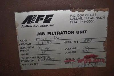 USED AIRFLOW SYSTEMS MINI-PAC