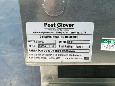 Used POST GLOVER CUDB39D01K0010300AAA Resistors Ohio US | HGR 24 #1263330