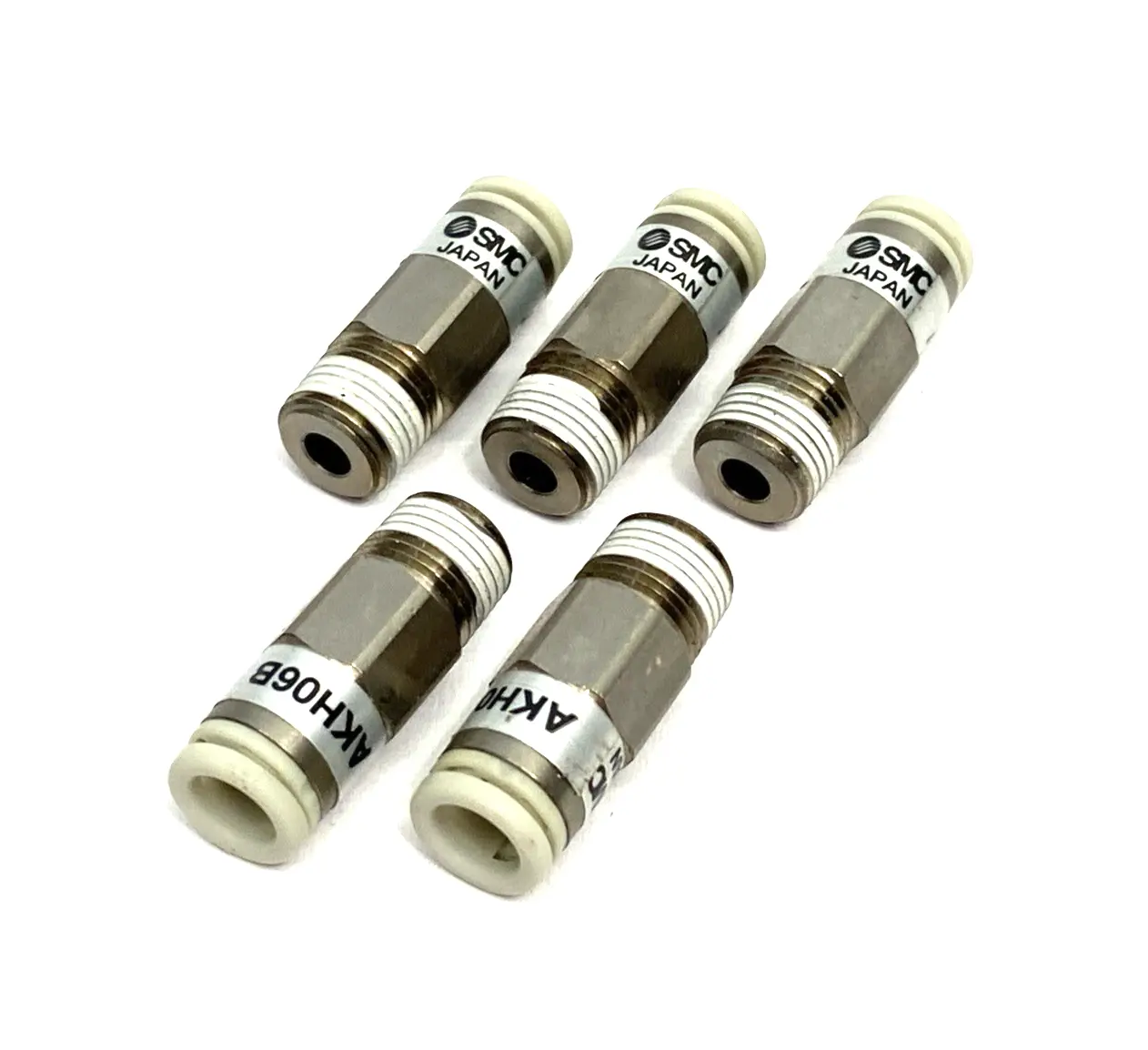 USED SMC STRAIGHT CHECK VALVE FITTING, ONE-TOUCH TUBE TO MALE THREAD