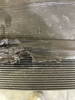 59.5” Ribbed Rubber Conveyor Belt 3mm x 270’