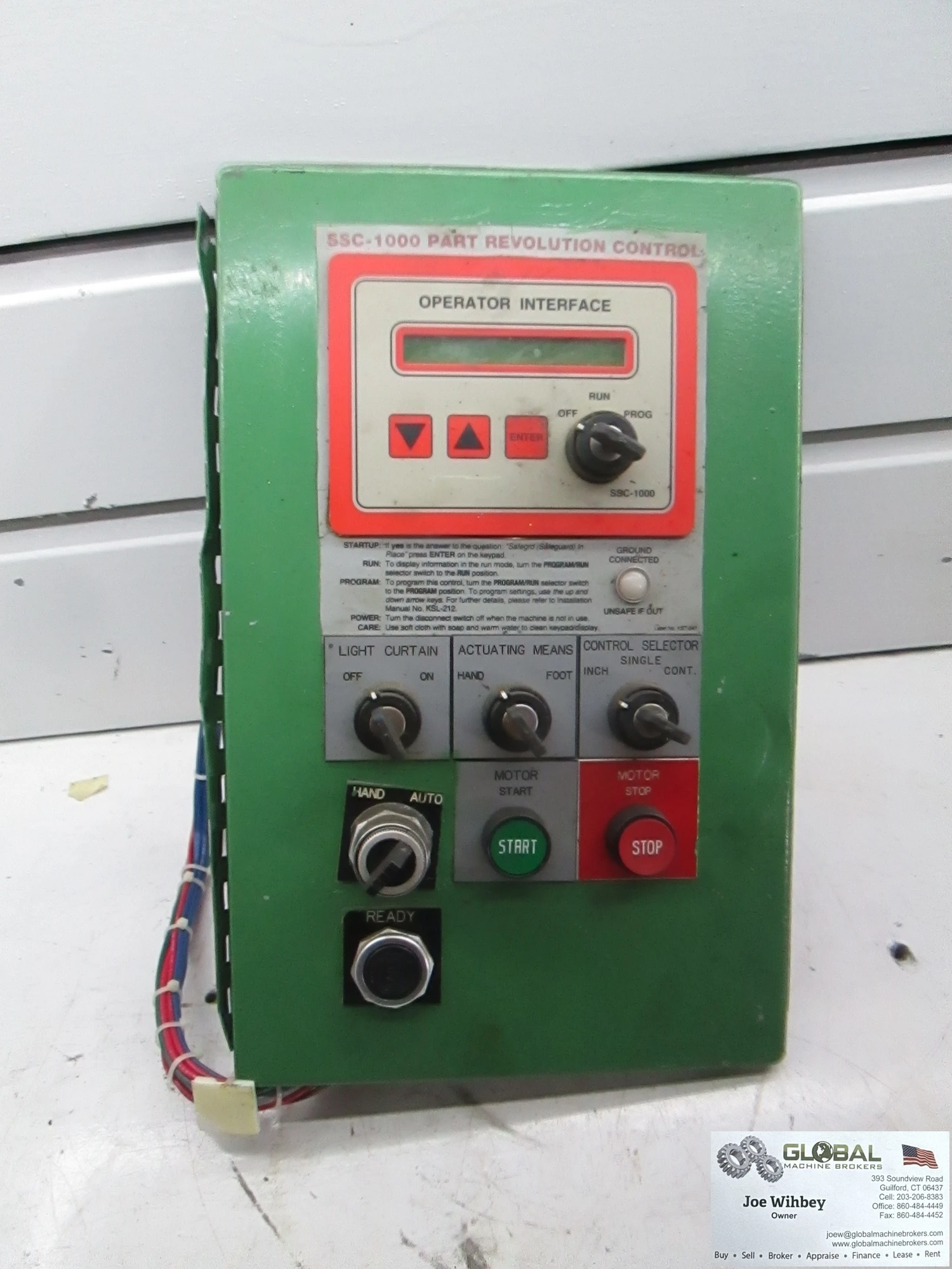 Rockford SSC-1000 Part Revolution Control LLC-711 Operator Interface