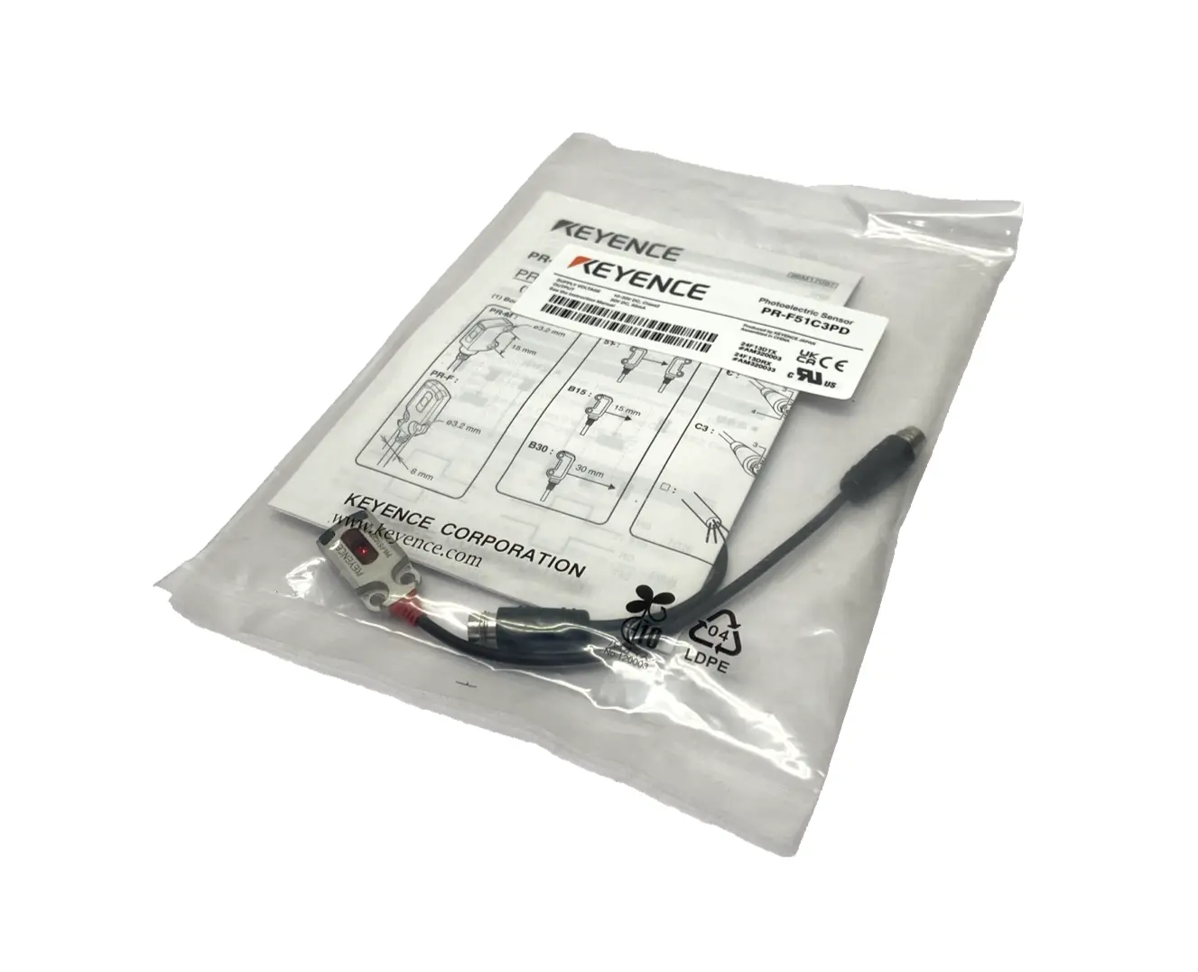 PR-F51C3PD | Keyence  Miniature Photoelectric Sensor Transmitter & Receiver - New