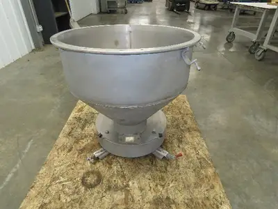K Tron Twin Screw Feeder Unit Load Cell 20 Gallon Aluminum Hopper