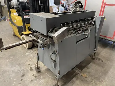USED 1989 BURT 408D HYDRAULIC ROLL THROUGH LABELER