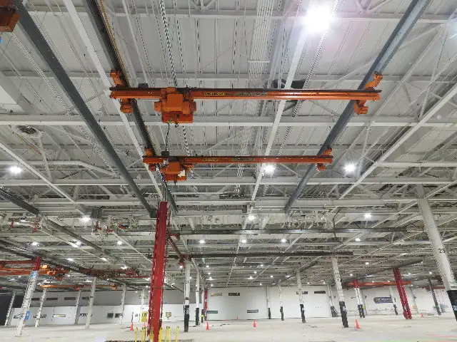Cleveland Tramrail P&H 1/2 Ton Single Girder Underhung Bridge Crane 21' Span