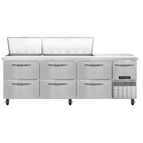 Continental RA93N30M-D 93" Sandwich/salad Prep Table W/ Refrigerated Base, 115v