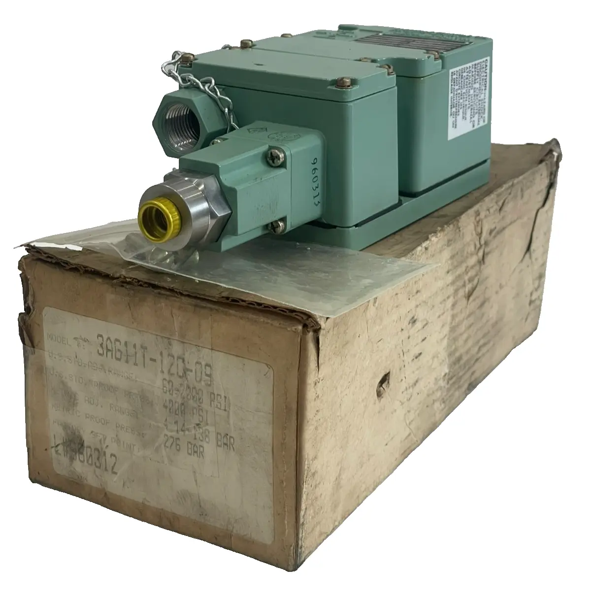 NEW BARKSDALE CONTROLS 3AG11T-12C-09 PRESSURE SWITCH 3 AMPS 115VAC 50-60HZ