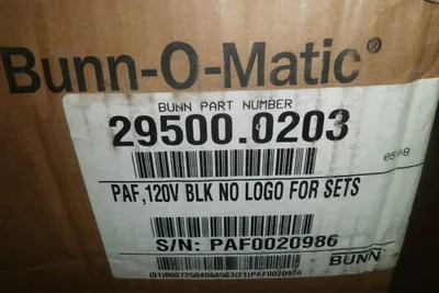 NEW Bunn PAF, 120V BLK No Logo For Sets