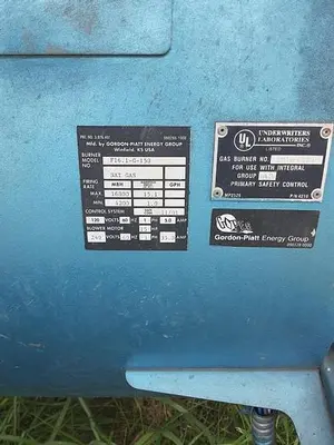 2001 Superior boiler 400 HP 150 PSI fire tube boiler steam boiler