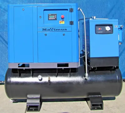 2026 Maximus All-In-One 10HP Rotary Screw Air Compressor w/ 80 Gallon Tank
