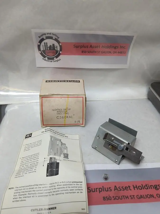 New | in-Stock CUTLER-HAMMER C360KA1 Miscellaneous Equipment (Electrical & Power) | Surplus Asset Holdings #1195255