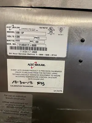 USED ALTO SHAAM 1200-UP