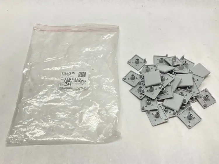 New | in-Stock Bosch Rexroth Cap Cover 40mm x 40mm Grey PACK OF 34 Misc Fasteners Michigan US | Maverick Industrial Sales #1507354
