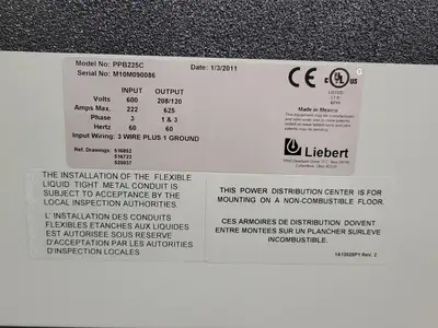 USED 2011 LIEBERT PPB225C