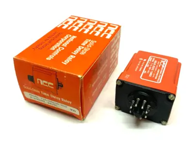USED NCC NATIONAL CONTROLS CORP SOLID-STATE TIME DELAY RELAY 6-600SEC