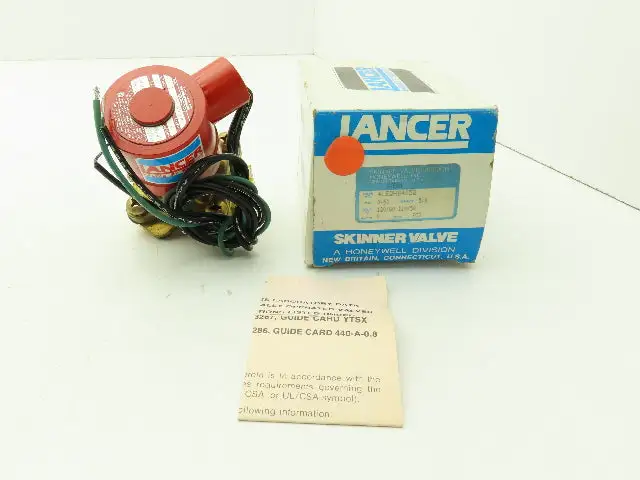 Lancer 4LE2HB4052 2-Way Skinner Steam Solenoid Valve 1/2"NPT N.C. 0-50psi 120v