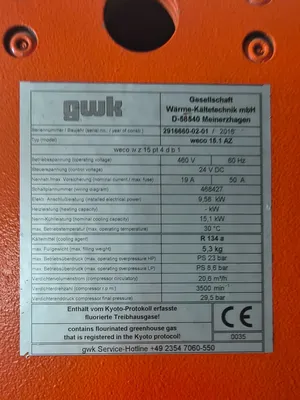 Used GWK WECO 15.1 AZ Temperature Control and Mixing Instruments South Carolina US | ESS Industrial Equipment Sales #1306268
