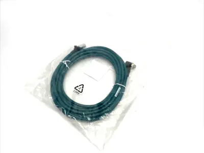 NEW COGNEX ETHERNET CABLE DOUBLE ENDED M12 TO RJ45 185-10100R