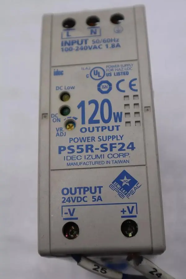 IDEC IZUMI CORP PS5R-SF24 POWER SUPPLY 120W STOCK B-1550