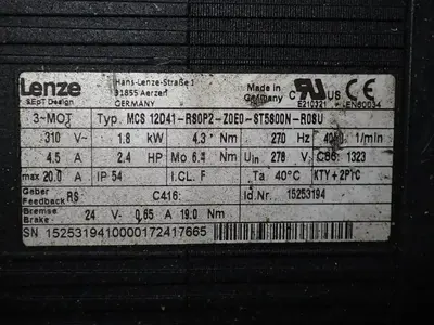 USED LENZE GST052SVBR12DC41