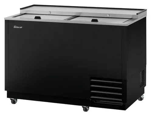 Turbo Air TBC-50SB-GF-N 2 Section Glass Chiller w/ 140 Mug Capacity, Black, 115v