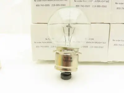 Donsbulbs Interlight N-72168 Incandescent Light Bulb 15V 150W  Lot of 7
